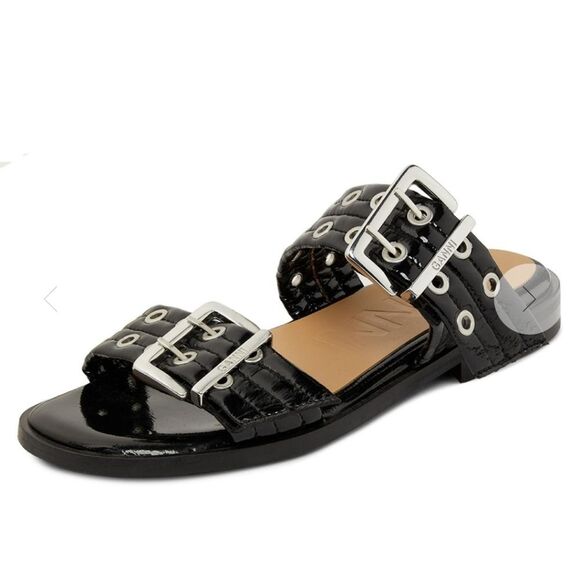 BRAND NEW BRAND NEW GIASONE BUCKLE TWO-STRAP SANDALS - Picture 14 of 15